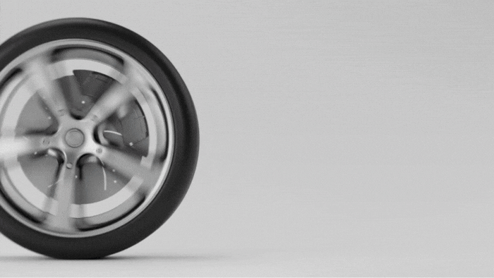 Graphic with text "Schedule Your Test Drive, Take a Spin," featuring a speedometer design.